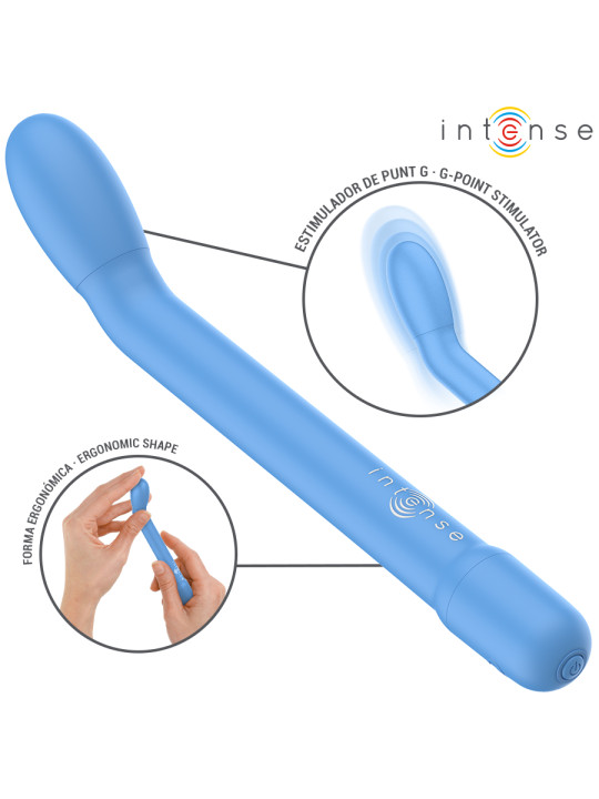 Intense Stimulateur Point G – Vibromasseur Bleu 19 cm 10 Modes