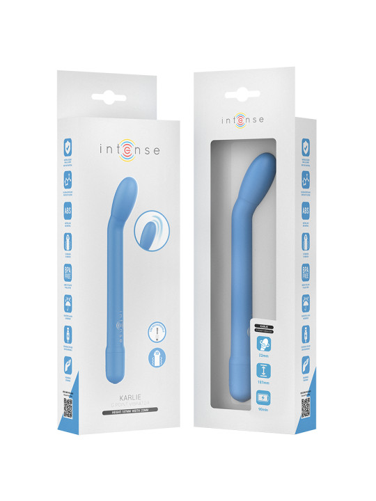Intense Stimulateur Point G – Vibromasseur Bleu 19 cm 10 Modes