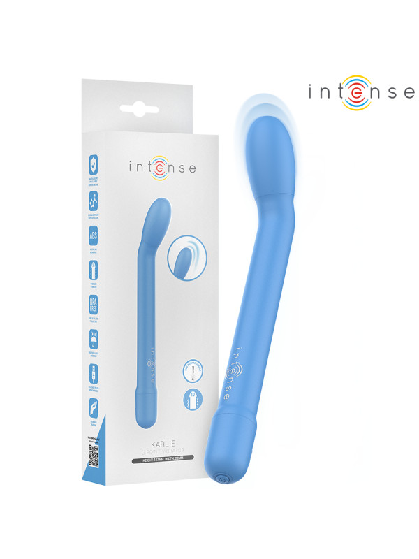 Intense Stimulateur Point G – Vibromasseur Bleu 19 cm 10 Modes