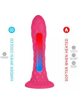SILEXD - DREAMY Gode Fantaisie Silicone Liquide Thermoactif Fushia 18,5 CM