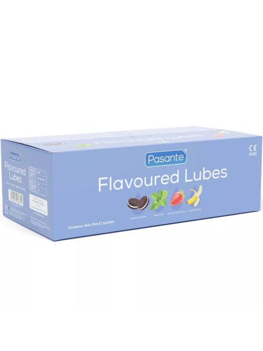 PASANTE - BOÎTE DE LUBRIFIANTS AROMATISÉS 144 UNITÉS 5 ML